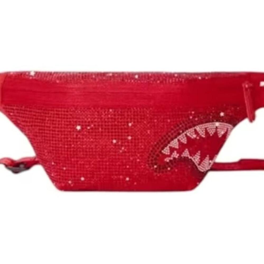 Sprayground Fanny Pack Waist Bag Backpack Bookbag - Red Crystal